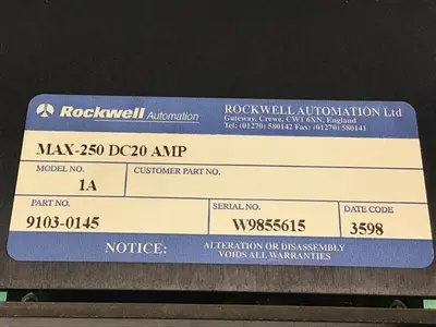 USED RELIANCE ELECTRIC 9103-0145