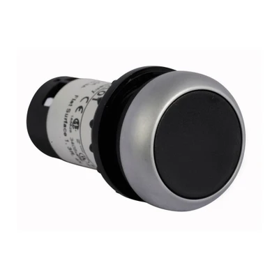 Eaton C22-D-S-K11 22.5 mm RQM Compact Pushbutton,Black,Plastic Actuator [New]