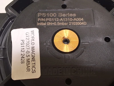 WORLD MAGNETICS PS100 SERIES PS112-A1310-A004 INITIAL 0N=0.5mbar 2103504D - NEW