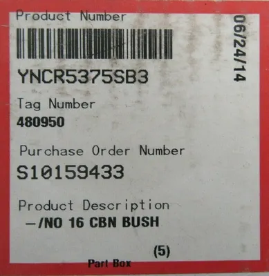 NEW BOX OF 5 FLOWSERVE YNCR5375SB3 BUSHING NO 16
