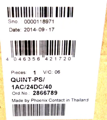 NEW PHOENIX CONTACT QUINT-PS/1AC/24DC/40 POWER SUPPLY QUINTPS1AC24DC40