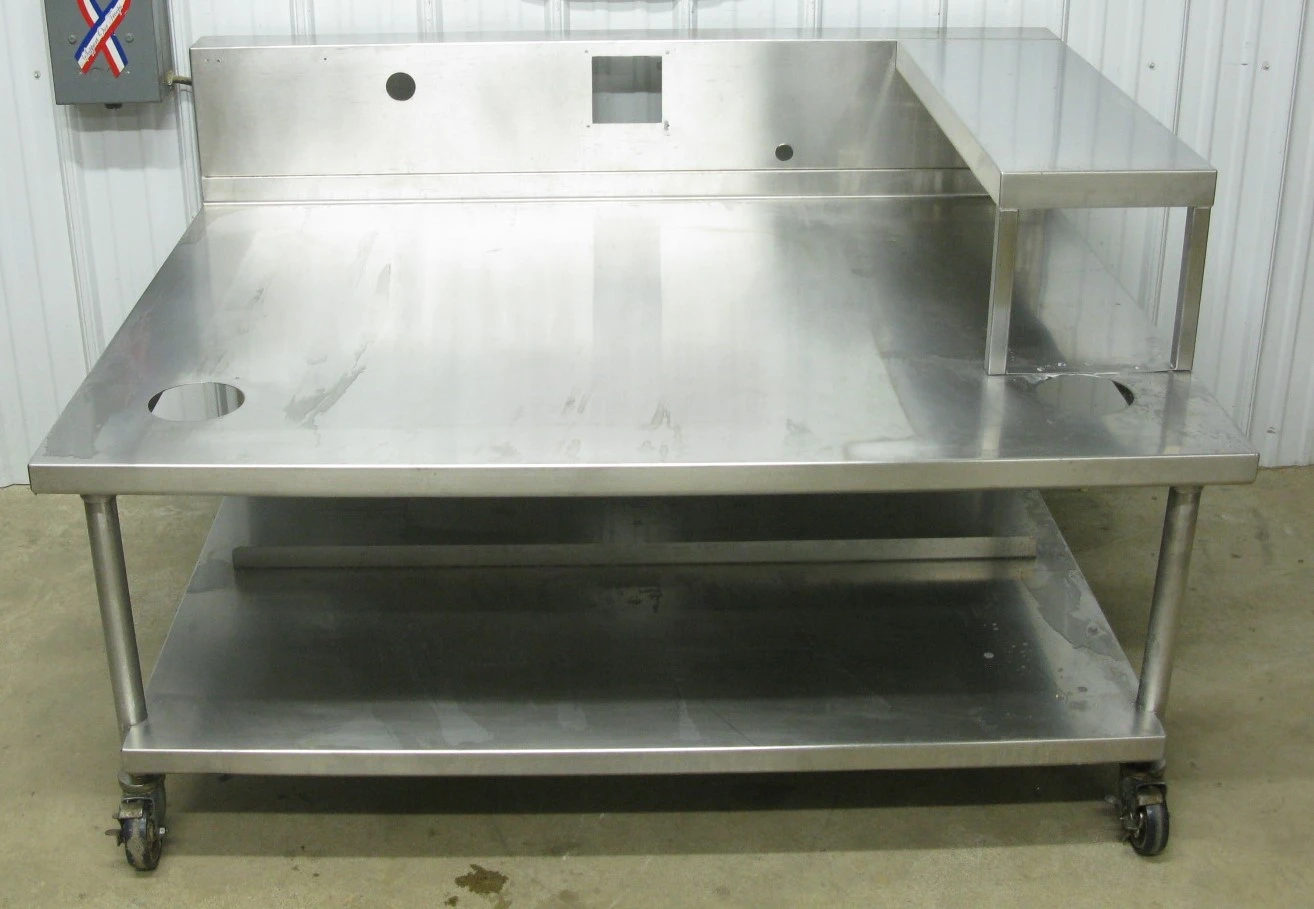 142-0738 60" Stainless Steel Fryer Equipment Stand with Shelf