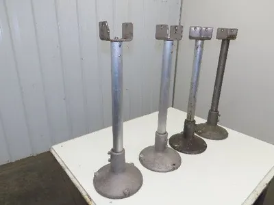 3.75" Tabletop Conveyor Aluminum Pedestal Round Pipe Leg Stand 28"-32"H Set of 4