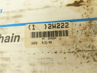 Tsubaki RS100 #100 Roller Chain Riveted W/Connector Link 10 Feet Length