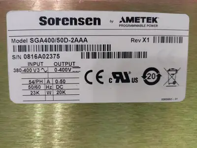 USED SORENSEN SGA400/50D-2AAA