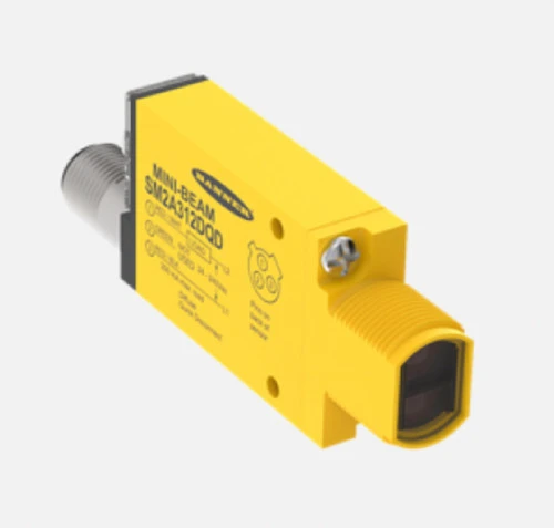 Banner SM2A312DQD 26841 Mini-Beam Diffuse Sensor, Range 380 mm, Input 24-240 Vac [New]