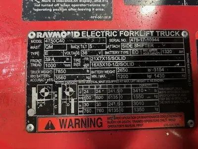 Used 2017 RAYMOND 4750C40 4-Wheel Sit down Electric Counterbalance Forklifts Illinois US | Somerset Equipment Sales #1546144