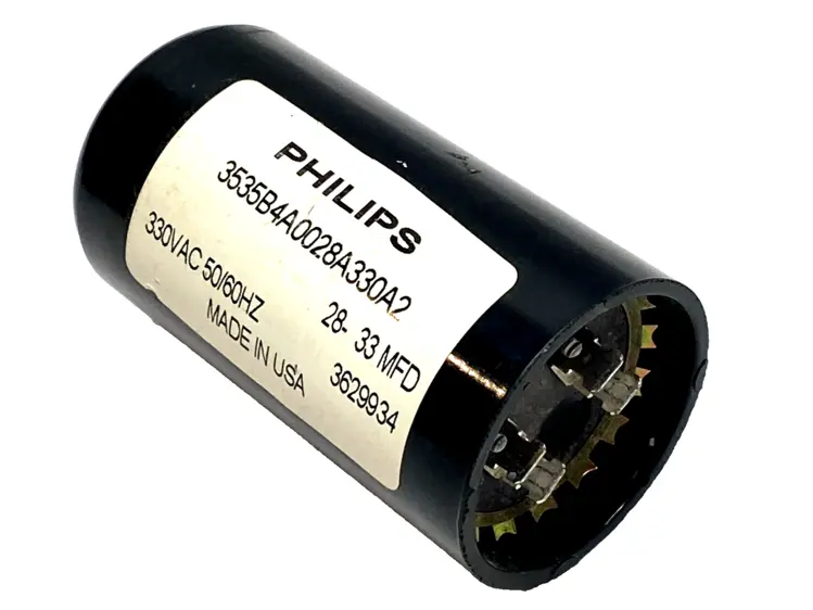 Used Philips AC Motor Run Capacitor 28-33 MFD 330VAC 50/60Hz Capacitors Michigan US | Maverick Industrial Sales #1394927