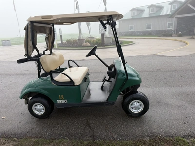 (1) 2017 E-Z-Go golf cart with a Kawasaki gas engine, model 625111G01, includes canopy, ball cover, ...