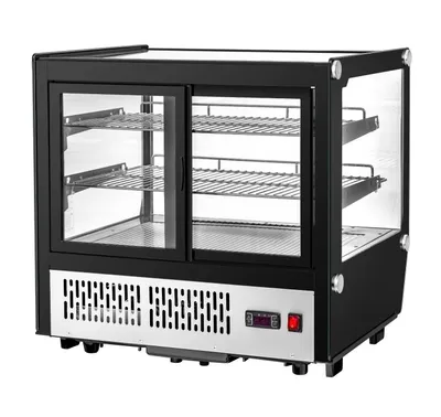 Migali 28” Wide Counter-Top Curved Glass Display Case Refrigerator