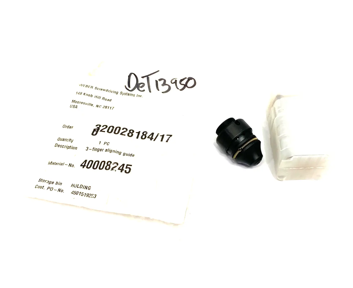 New | in-Stock WEBER SCREWDRIVING SYSTEMS ALIGNING GUIDE GRIPPER 3-FINGER Parts (Hydraulics and Pneumatics) | Maverick Industrial Sales #1102730