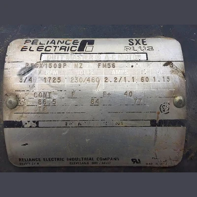 Reliance 3/4 hp Electric Motor