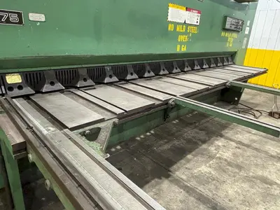 14' X 3/8" CINCINNATI MODEL 375-HS HYDRAULIC SHEAR WITH BACK GAUGE; FLOOR STANDING, NEW 1998: YOBRO #24238