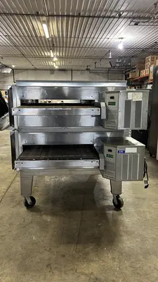 Used Lincoln Used Lincoln 3270 NG Impinger Conveyor Pizza Oven Double Stack Conveyor Ovens Illinois US | Falcon Restaurant Supply #1373763