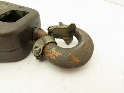 P&H 1/2 Ton Single Sheave Crane Hoist Swivel Hook Snatch Block 1000 Lb Load