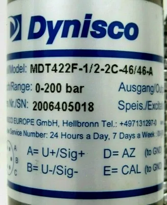 NEW DYNISCO MDT422F-1/2-2C-46/46-A PRESSURE TRANSDUCER MDT422F122C4646A
