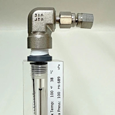 King Instrument Company 7510212A17 Acrylic Variable Area Flow Meter Rotameter
