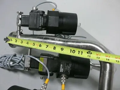 USED 3 ITT PURE-FLO 90PSI DIAPHRAGM VALVE ACTUATORS + WESTLOCK VALVE POSITION MONITOR