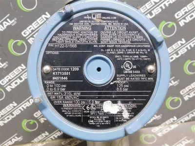 United Electric H122-S156B Pressure Switch 0-100psi  Proof 125 psi Used