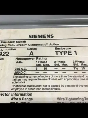 USED SIEMENS JN422