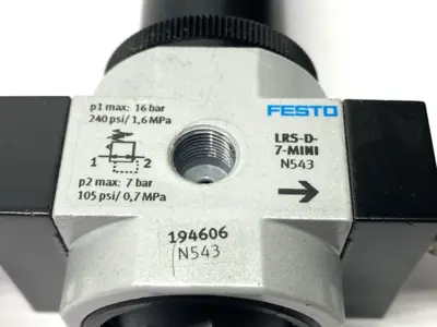 Used Festo Pneumatic Pressure Regulator, G1/8, 0.5-7bar, 194606 Air Pressure Regulators Michigan US | Maverick Industrial Sales #1506022