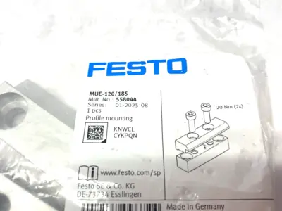 New | in-Stock Festo Profile Mounting 558044 Parts (Hydraulics and Pneumatics) Michigan US | Maverick Industrial Sales #1391468