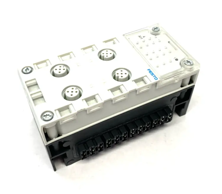 Used FESTO MANIFOLD BLOCK 195704 W/ CPX-GE-EV INTERLINK BLOCK Input / Output Modules Michigan US | Maverick Industrial Sales #1089167
