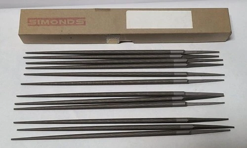 12 Pcs Simonds 8” File Round 84-164000 New USA