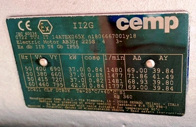 Krauss-Maffei VZU 125/2.5 ATEX perforate basket centrifuge, 316L SS.