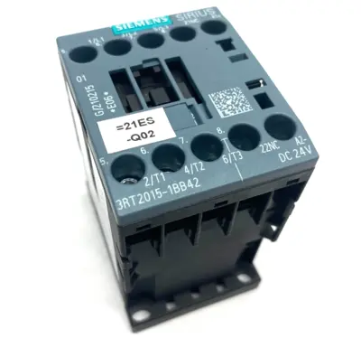 3RT2015-1BB42 | Siemens  SIRIUS Power Contactor AC3:3KW 1NC DC24V - Used