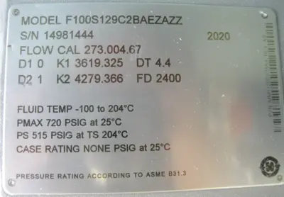 USED Micro Motion F100 S129C2BAEZAZZ