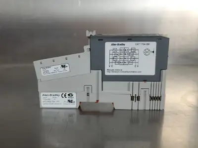 USED Allen-Bradley 1734-IB8 Ser D 24VDC Sink Input Module w/1734-MB Base