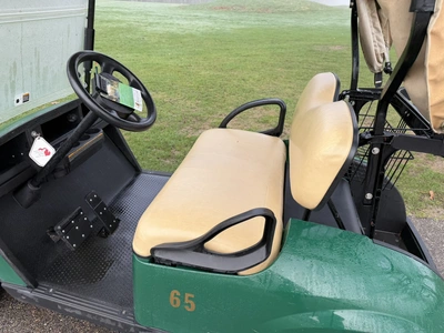 (1) 2019 E-Z-Go EFI golf cart with a Kawasaki gas engine, model 657061G01, includes canopy, fold-dow...