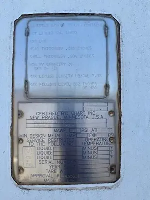 LNG 14,500 Net Liquid Gallon Storage Vessels SN: 24371