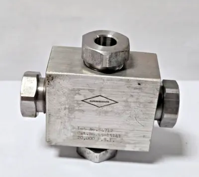 High Pressure Cross 20,000 PSI SUPERPRESSURE 45-15141