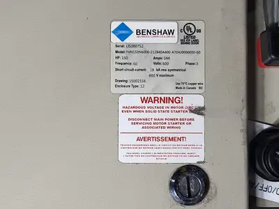 Used BENSHAW FVN150N600E-212840A400-A70AJ0000000-00 Switchgears British Columbia CA | Lenmark #1427008