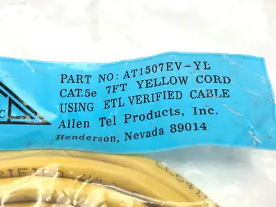 AT1507EV-YL | ATP  Patch Cable CAT5e 7ft Length - New