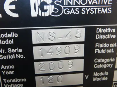 Noxerior NA-45 Nitroswing Modular PSA Nitrogen Generator 100PSIG 415SCFH 99.99%