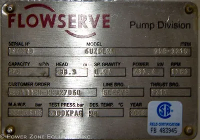 NEW FLOWSERVE 6UZDL25