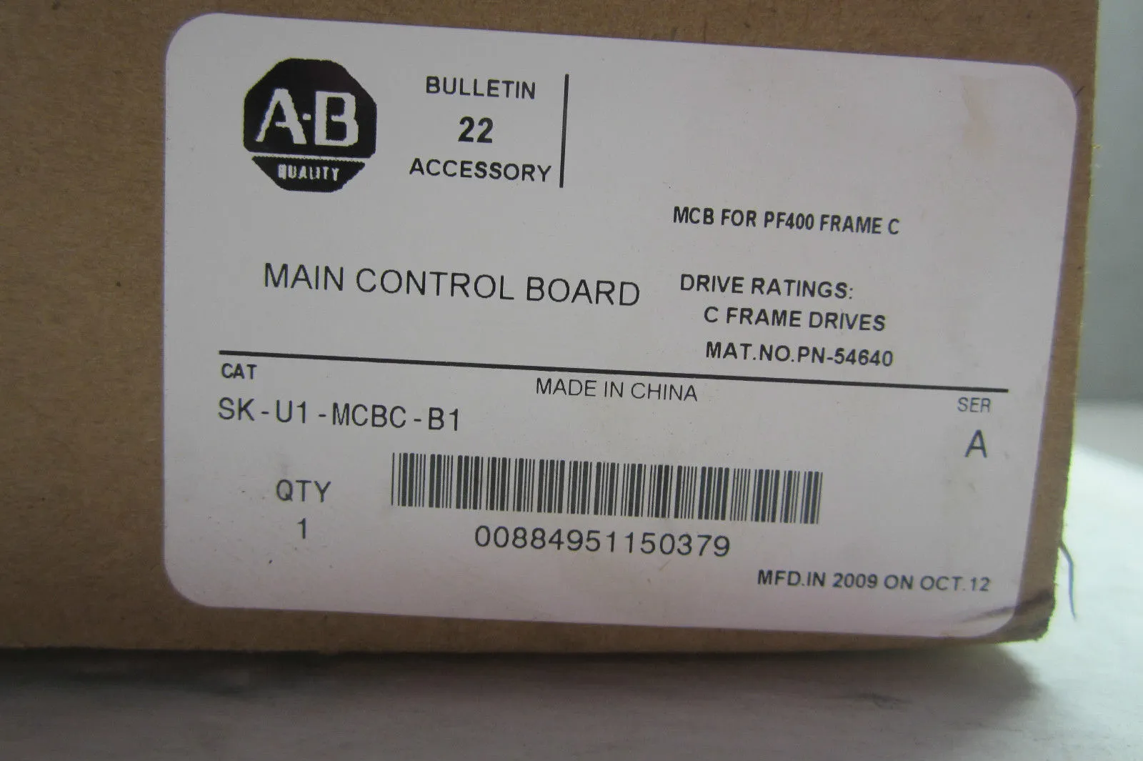 NEW ALLEN BRADLEY SK-U1-MCBC-B1 MAIN CONTROL BOARD SKU1MCBCB1