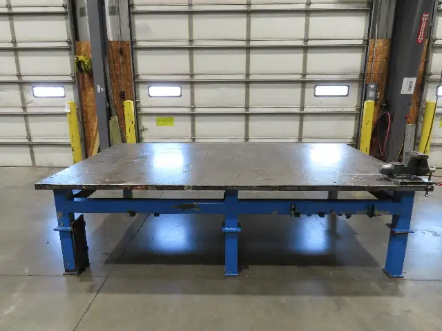 1-3/4" Thick Top Steel Welding Layout Table Work Bench 120"x72"x33" Wilton Vise