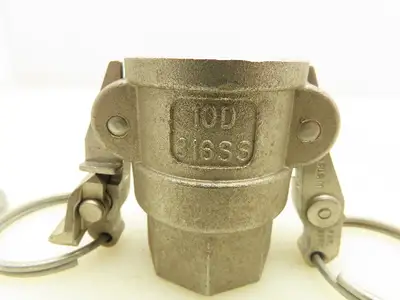 PT Coupling 10D 316SS Stainless Camlock Cam & Groove 1" NPT Female  Lot of 2