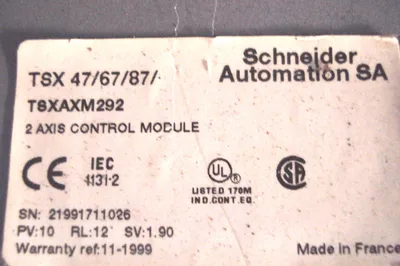 USED TELEMECANIQUE TSXAXM292 CONTROL MODULE