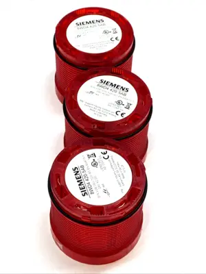 USED SIEMENS RED LED SIGNAL TOWER LIGHT 24V AC/DC LOT OF 3