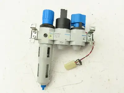 Festo LFR-D-5M-MINI Air Line Filter Regulator On/Off Valve Combo HEE-D-MINI-24