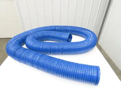 Hi Tech Duravent Duct Vacuum Hose 6" Polyvinylchloride PVC Rubber CVD Blue 25'