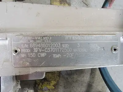 NEW FABRI-VALVE FV-C3701172500