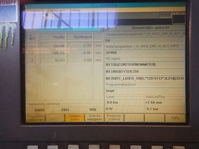 USED TRUMPF L3030 3000 X 1500 MM 4KW