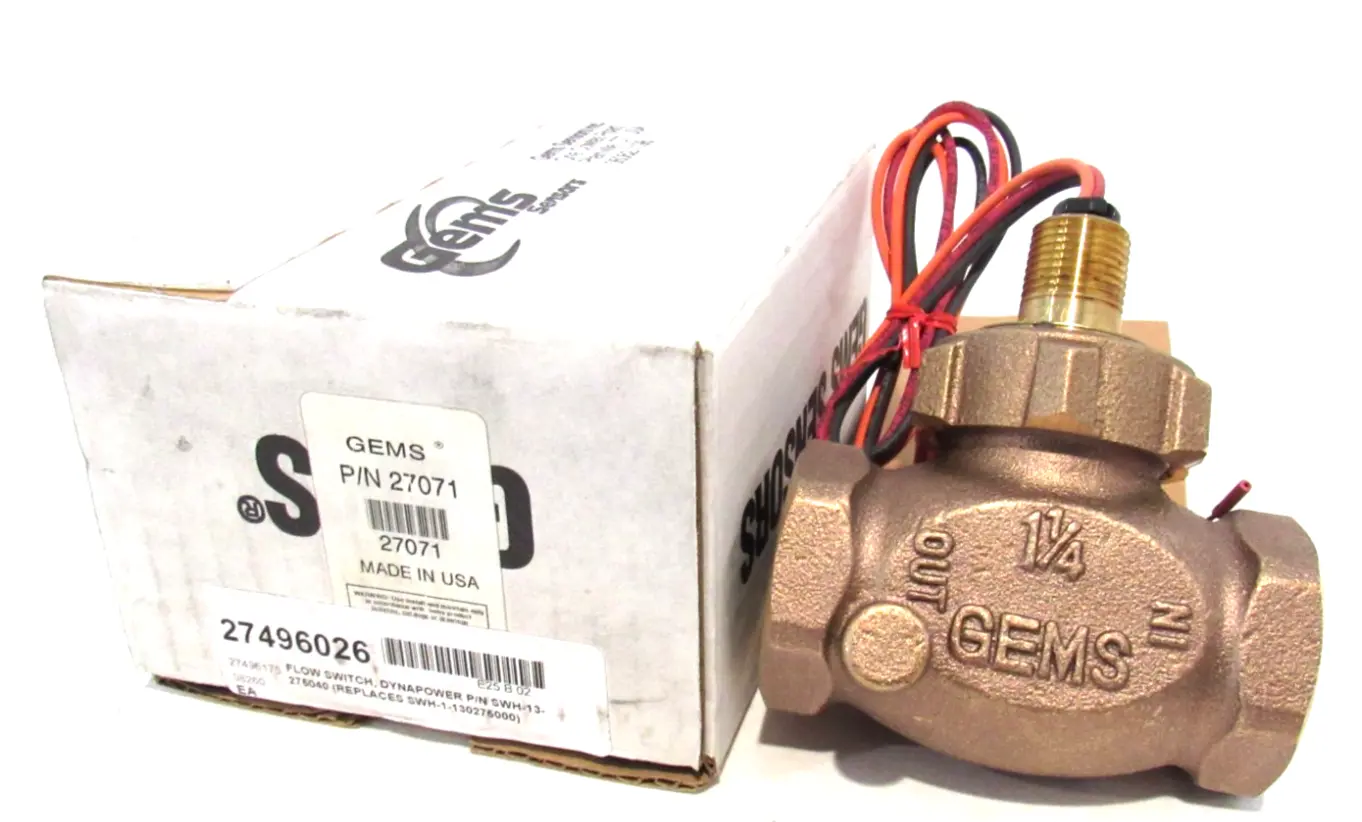 NEW GEMS SENSORS 27071 FLOW SWITCH 1-1/4"
