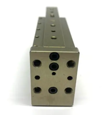 USED DESTACO ROBOHAND MINIATURE DUAL-V ROLLER BEARING SLIDE